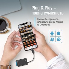 Card Reader ColorWay USB-C to USB 3.0/SD/MicroSD (CW-CR-02)