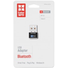 Адаптер Bluetooth v5.3 USB чорний Colorway (CW-AD-BT53)