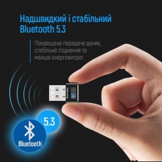 Адаптер Bluetooth v5.3 USB чорний Colorway (CW-AD-BT53)