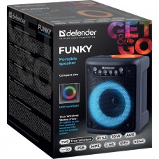 Акустична система 1.0 Defender Funky 10Вт Light/BT/FM/USB/MIC/AUX (65053)