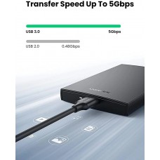 Зовнішня кишеня Ugreen CM237 USB 3.0 2.5Inch Hard Drive Box Чорна (60353)