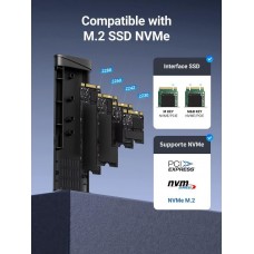 Зовнішня кишеня Ugreen CM767 USB 3.2 Gen 2 M.2 NVMe 10 Гбіт/с Сіра (35267)