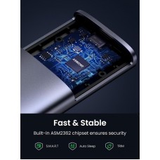 Зовнішня кишеня Ugreen CM767 USB 3.2 Gen 2 M.2 NVMe 10 Гбіт/с Сіра (35267)