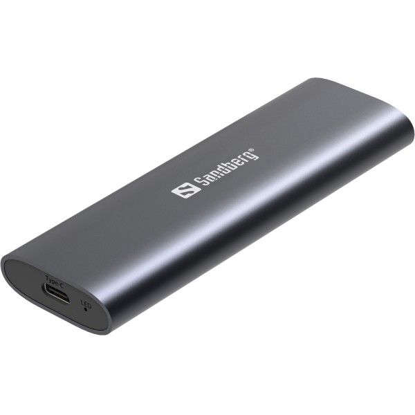 Зовнішня кишеня для SSD M.2 (NVMe) M-Key USB Type-C 3.2 сіра Sandberg (136-39)