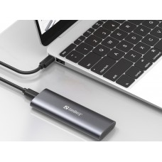 Зовнішня кишеня для SSD M.2 (NVMe) M-Key USB Type-C 3.2 сіра Sandberg (136-39)