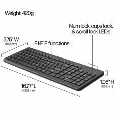 Комплект бездротовий HP 330 мишка і клавіатура Combo чорний (2V9E6AA)