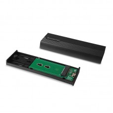 Корпус для M.2 NVME/SATA SSD CHIEFTEC CEB-M2C-TL aluminium USB 3.2 Gen2 Type-C Black RETAIL (CEB-M2C-TL)