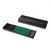 Корпус для M.2 NVME/SATA SSD CHIEFTEC CEB-M2C-TL aluminium USB 3.2 Gen2 Type-C Black RETAIL (CEB-M2C-TL)