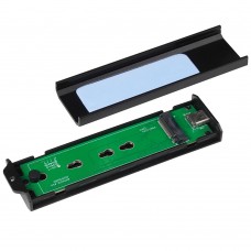 Корпус для M.2 NVME/SATA SSD CHIEFTEC CEB-M2C-TLE aluminium USB 3.2 Gen2 Type-C Black RETAIL (CEB-M2C-TLE)