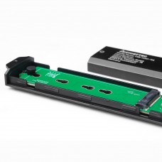 Корпус для M.2 NVME/SATA SSD CHIEFTEC CEB-M2C-TLE aluminium USB 3.2 Gen2 Type-C Black RETAIL (CEB-M2C-TLE)