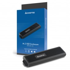 Корпус для M.2 NVME/SATA SSD CHIEFTEC CEB-M2C-TLE aluminium USB 3.2 Gen2 Type-C Black RETAIL (CEB-M2C-TLE)