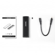 Корпус для M.2 NVME/SATA SSD CHIEFTEC CEB-M2C-TLE aluminium USB 3.2 Gen2 Type-C Black RETAIL (CEB-M2C-TLE)