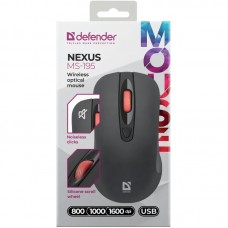 Мишка Defender Nexus MS-195 бездротова 4 кн. до 1600 dpi безшумна чорна (52195)