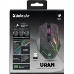 Мишка Defender Uran GM-503 бездротова ігрова 3200 dpi. 8кн. 400mAh LED чорна (52503) Мишка Defender Uran GM-503 бездротова ігрова 3200 dpi. 8кн. 400mAh LED чорна (52503)