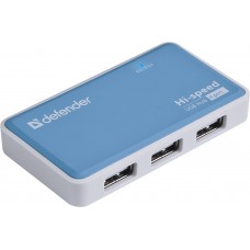 Хаб USB 2.0 4xUSB 2.0 active White-Blue Defender (83503)
