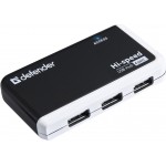 Хаб USB 2.0 4xUSB 2.0 passive Black-White Defender (83504) Хаб USB 2.0 4xUSB 2.0 passive Black-White Defender (83504)