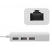 Хаб USB 2.0 Type-C 3xUSB 2.0 + RJ45 Fast Ethernet White (S0742)