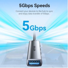 Хаб USB 3.0 1xUSB 3.0/3xUSB 2.0 0.15м 5 Гбіт/с Grey Vention (CKOHB)