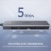 Хаб USB 3.0 4xUSB 3.0 active з живленням Type-C 15см CM219 Ugreen (50985)