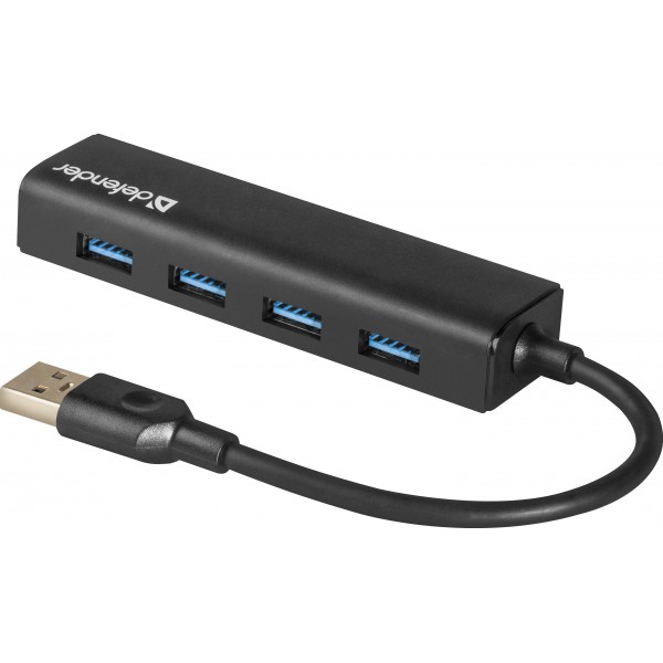 Хаб USB 3.0 4xUSB 3.0 Black Defender (83204)