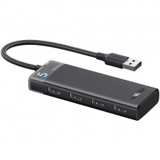 Хаб USB 3.0 4хUSB-A 3.2 Gen1 10Gbps Black CM653 Ugreen (15548)