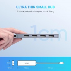 Хаб USB 3.1 Type-C 4xUSB 3.0 Grey CM219 Ugreen (70336)