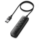 Хаб USB 3.2 Type A 4xUSB 3.2 Активний 1м Чорний CM416 UGREEN (80657)