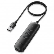 Хаб USB 3.2 Type A 4xUSB 3.2 Активний 1м Чорний CM416 UGREEN (80657)