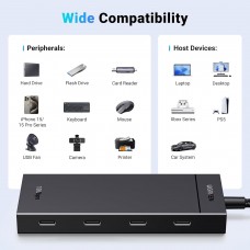 Хаб USB 3.2 Type-C 4хUSB-C 3.2 Gen2 10Gbps Black CM806 Ugreen (35584)