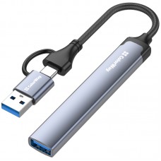 Хаб USB СolorWay USB-A/USB-C 4-в-1 USB2.0х2/USB3.0/USB-C2.0 (CW-HUB06)