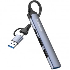 Хаб USB СolorWay USB-A/USB-C 4-в-1 USB2.0х2/USB3.0/USB-C2.0 (CW-HUB06)