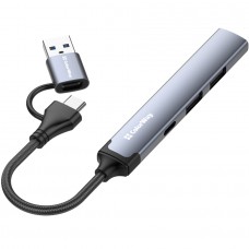 Хаб USB СolorWay USB-A/USB-C 4-в-1 USB2.0х2/USB3.0/USB-C2.0 (CW-HUB06)