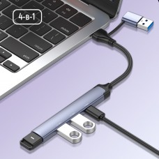 Хаб USB СolorWay USB-A/USB-C 4-в-1 USB2.0х2/USB3.0/USB-C2.0 (CW-HUB06)