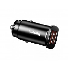 Автозарядка 2xUSB 30W (USB-A) QC3.0 Чорна Baseus (CCALL-DS01)