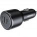 Автозарядка 2xUSB 63W (USB-C+USB-A) QC 3.0 Чорна (EC701) UGREEN (35023)