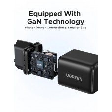 Зарядний пристрій 1xUSB 20W (USB-C) PD GaN Tech X512 Чорний Ugreen (55553) Зарядний пристрій 1xUSB 20W (USB-C) PD GaN Tech X512 Чорний Ugreen (55553)