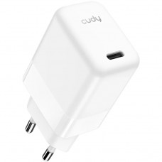 Зарядний пристрій 1xUSB 30W (GaN 1хUSB-C QC+PD 3.0 вилка ЄС для iPhone 12) Cudy (CH30)
