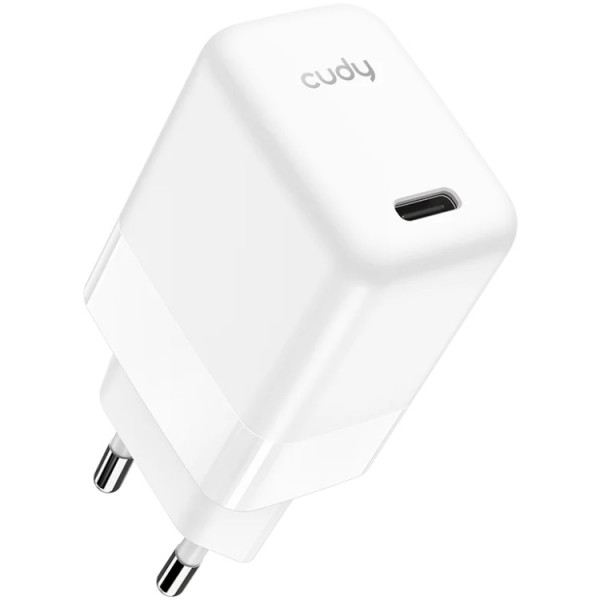 Зарядний пристрій 1xUSB 30W (GaN 1хUSB-C QC+PD 3.0 вилка ЄС для iPhone 12) Cudy (CH30)