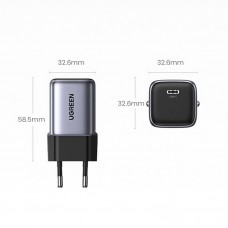 Зарядний пристрій 1xUSB 30W (USB-C) Gan PD Nexode Mini Сірий CD319 Ugreen (90666)