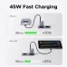 Зарядний пристрій 1xUSB 45W (USB-C) Gan X840 Ugreen (95692B)