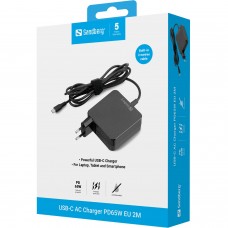Зарядний пристрій 1xUSB 65W (USB-C) Gan built in cable 2m чорний Sandberg (135-79) Зарядний пристрій 1xUSB 65W (USB-C) Gan built in cable 2m чорний Sandberg (135-79)