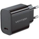 Зарядний пристрій 1xUSB-C 30W + USB-C cable М-М Black Vention (G18B0-EU) Зарядний пристрій 1xUSB-C 30W + USB-C cable М-М Black Vention (G18B0-EU)