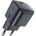 Зарядний пристрій 1xUSB-C 30W Gan A77 mini Fast Charger Black Acefast (6974316282662)