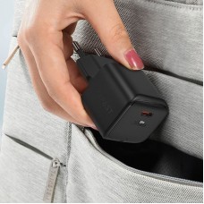 Зарядний пристрій 1xUSB-C 30W Gan A77 mini Fast Charger Black Acefast (6974316282662)