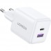 Зарядний пристрій 2xUSB 30W (USB-A + USB-C) X516 Gan білий Ugreen (65015)
