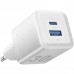 Зарядний пристрій 2xUSB 30W (USB-A/USB-C) + USB-C cable М-М White Vention (TZ-FEQW0-EU-01)