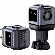 Зарядний пристрій 3xUSB 65W (2xUSB-C+USB-A) Gan Robot tech Fast Charger Сірий CD361 Ugreen (25685B) Зарядний пристрій 3xUSB 65W (2xUSB-C+USB-A) Gan Robot tech Fast Charger Сірий CD361 Ugreen (25685B)