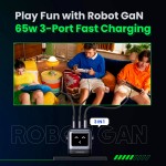 Зарядний пристрій 3xUSB 65W (2xUSB-C+USB-A) Gan Robot tech Fast Charger Сірий CD361 Ugreen (25685B) Зарядний пристрій 3xUSB 65W (2xUSB-C+USB-A) Gan Robot tech Fast Charger Сірий CD361 Ugreen (25685B)