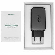 Зарядний пристрій 3xUSB 65W (2хUSB-C+USB-A) Gan CD244 Сірий Ugreen (10335) Зарядний пристрій 3xUSB 65W (2хUSB-C+USB-A) Gan CD244 Сірий Ugreen (10335)