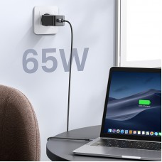 Зарядний пристрій 3xUSB 65W (2хUSB-C+USB-A) Gan CD244 Сірий Ugreen (10335) Зарядний пристрій 3xUSB 65W (2хUSB-C+USB-A) Gan CD244 Сірий Ugreen (10335)